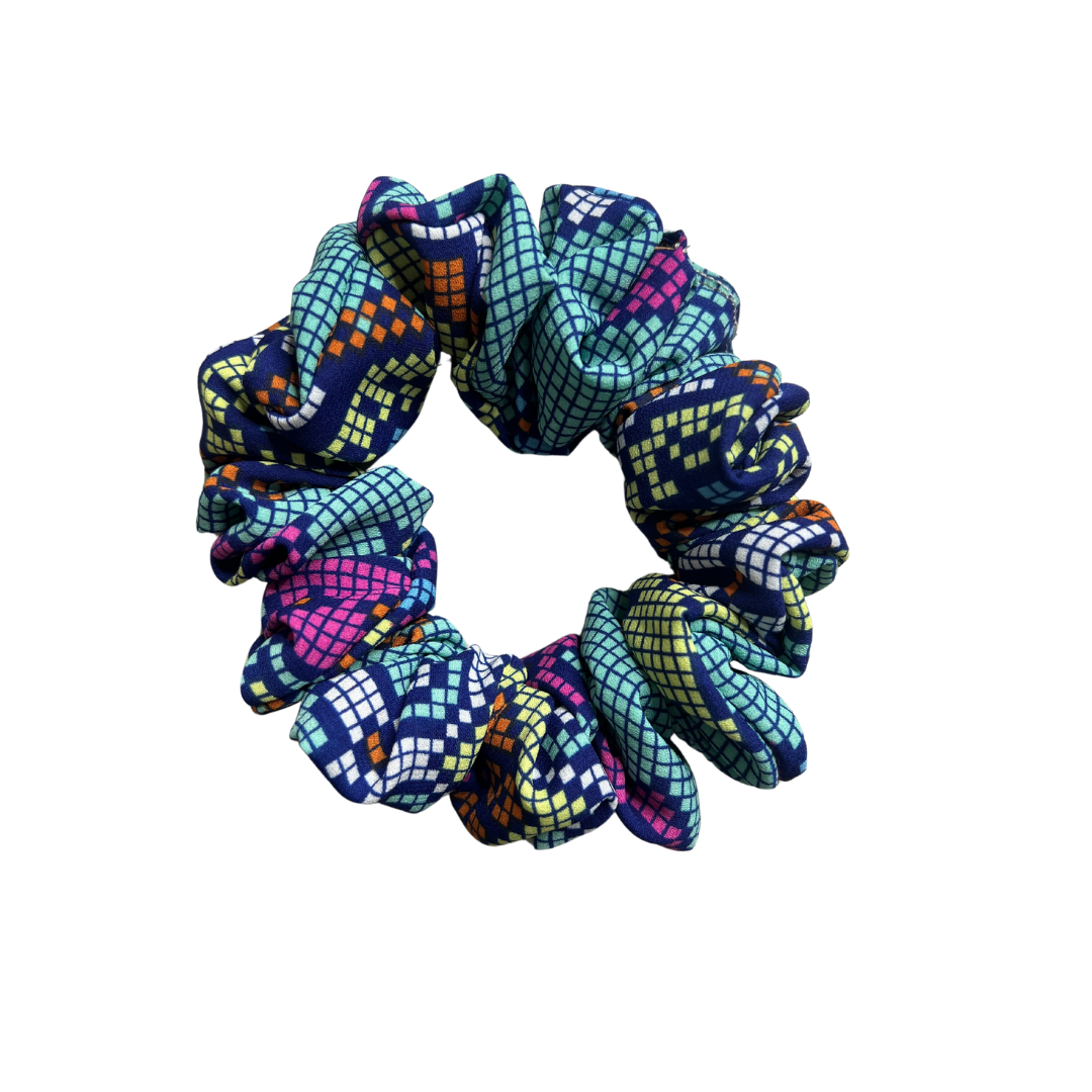 10 Pack Designer Abstract Print Scrunchies